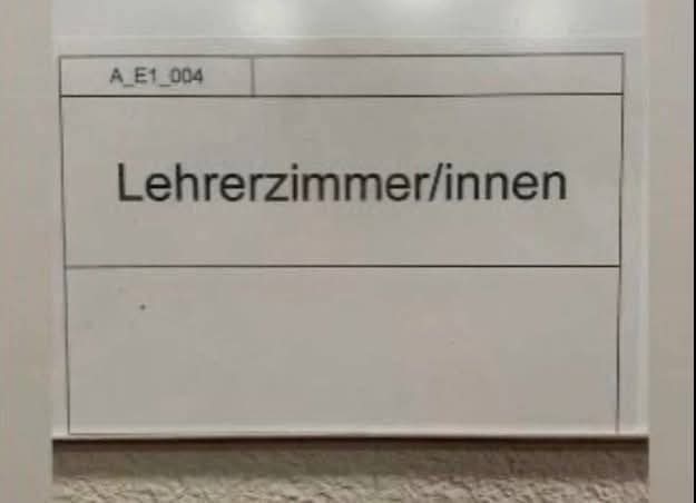 Links-Grün-Woke Gender-Verblödung hoch3! 😂