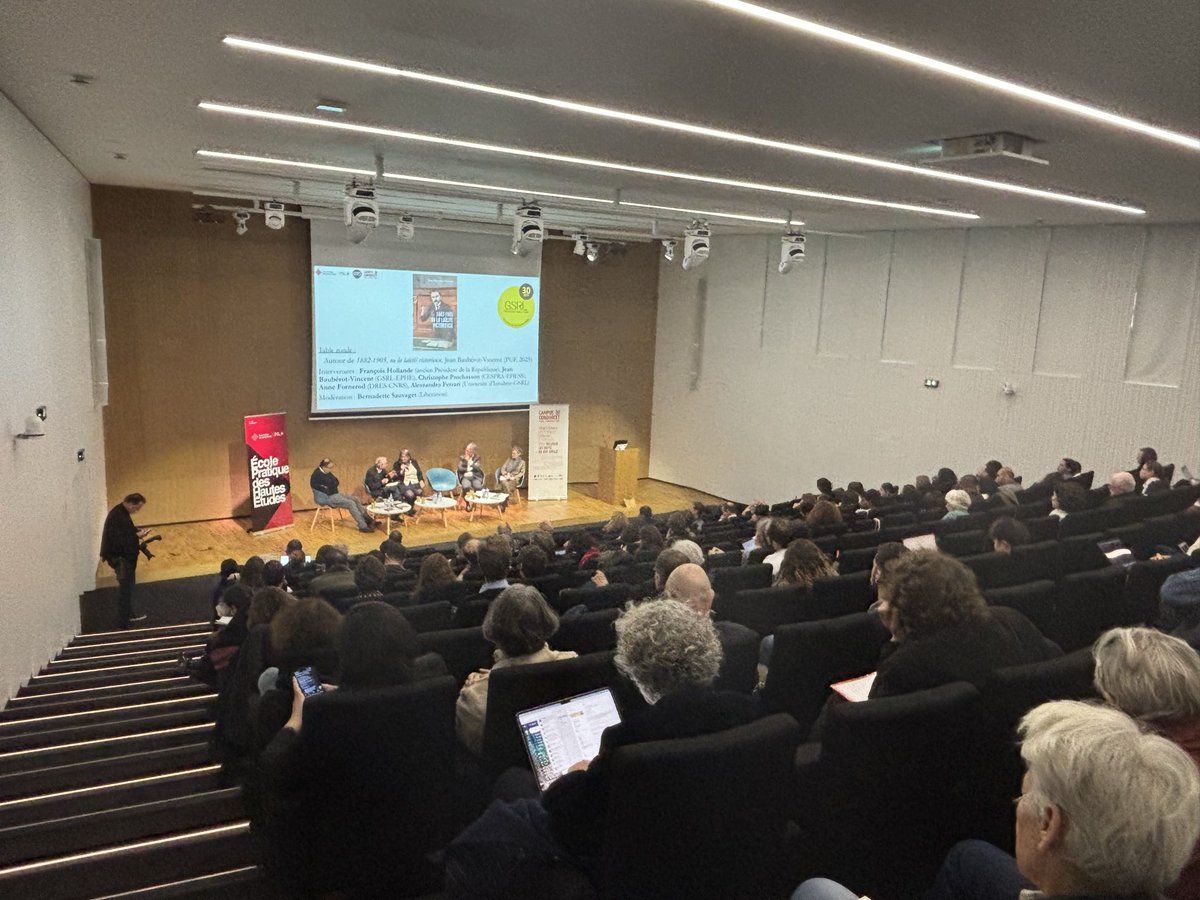 Merci à toutes celles et ceux qui sont venus assister à la  journée d’études « Les 120 ans de la loi de 1905 » / Journée Laïcité <a href="/EPHE_PSL/">École Pratique des Hautes Études - PSL</a>, à l’occasion du colloque des 30 ans du GSRL ! Les débats continuent cet après midi et demain au <a href="/CampusCondorcet/">Campus Condorcet</a>
