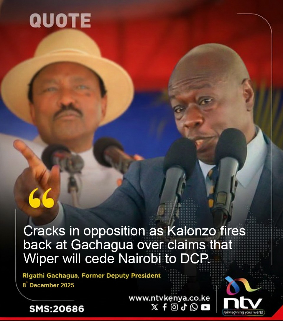 Instead of advancing a united agenda, Gachagua has imposed a disruptive tone that keeps the opposition in constant disagreement. Stability is now out of reach. #OppositionInCrisis