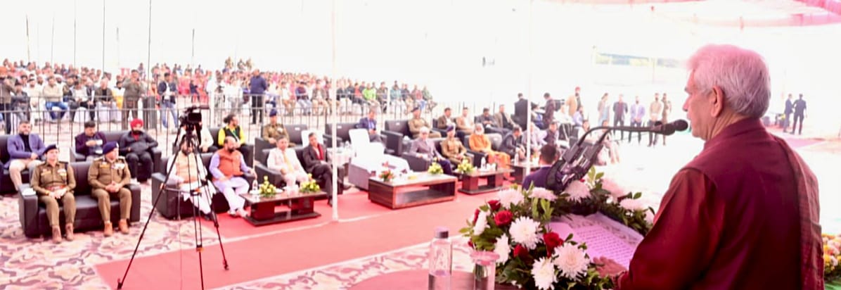 OfficeOfLGJandK's tweet image. Laid the foundation stone for building 344 houses in Kathua, which were totally devastated during recent natural calamity. Construction costs for these 3-bedroom houses will be financed by an NGO, HRDS-India, which will also ensure modern amenities &amp;amp; facilities for home owners.