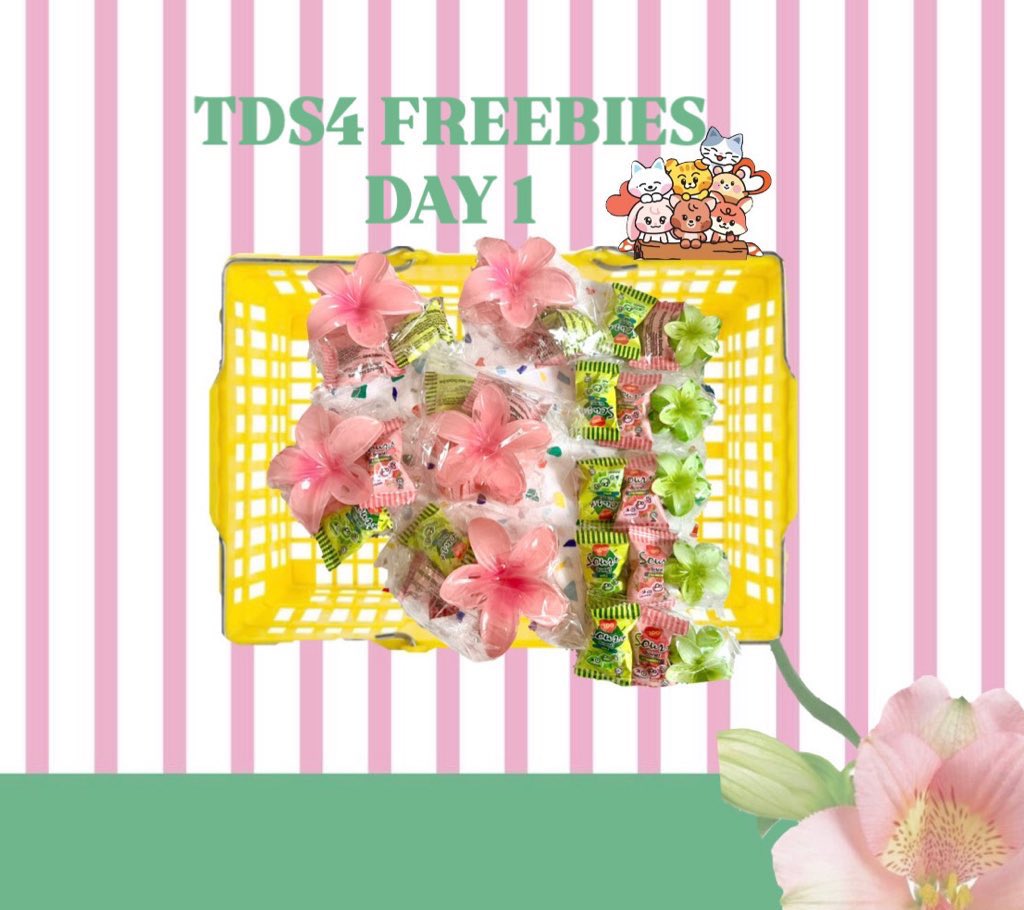 remheartlocs's tweet image. ⋆୨୧˚ 
TDS4 freebies by @remheartlocs 
🍓 13th december 
🍵 location time : tba 

⌗ show me this post and say hi 
⌗ limited quantity (fcfs)
⌗ one set of hairclip + gummy per person
#TDS4inKL #NCTDREAM