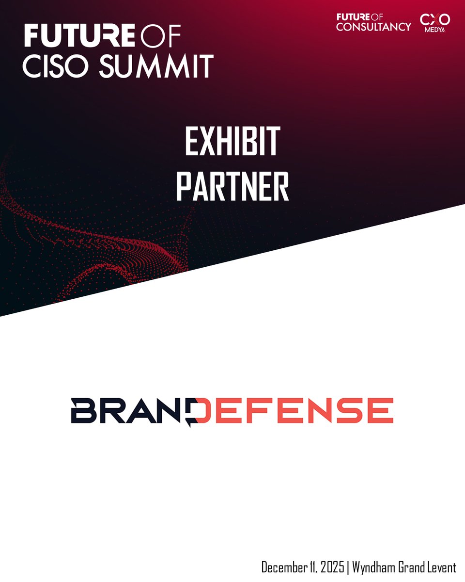 ⏳ The countdown is on! Only 2 days to go until the Future of CISO &amp; Awards in Istanbul.

Visit us during the event and let’s talk about how Brandefense helps organizations stay ahead of digital risks.

🔗 Register here: eu1.hubs.ly/H0py0k90

#Brandefense #CXOMedia