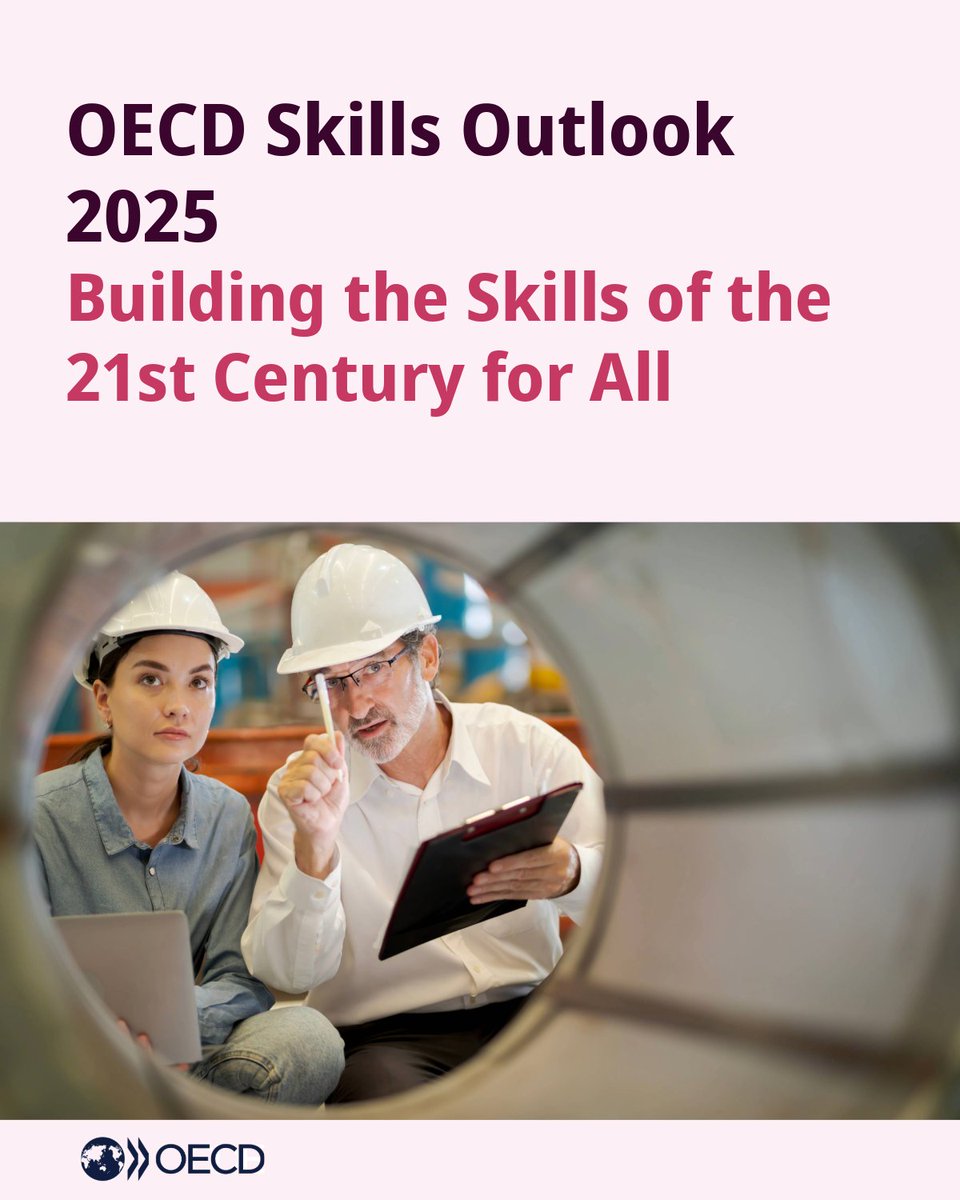 A skilled workforce is essential in 21st century economies.

The 2025 Skills Outlook looks at how to close skills gaps for fairer, more productive societies: brnw.ch/21wYcoy | #OECDCentre4Skills