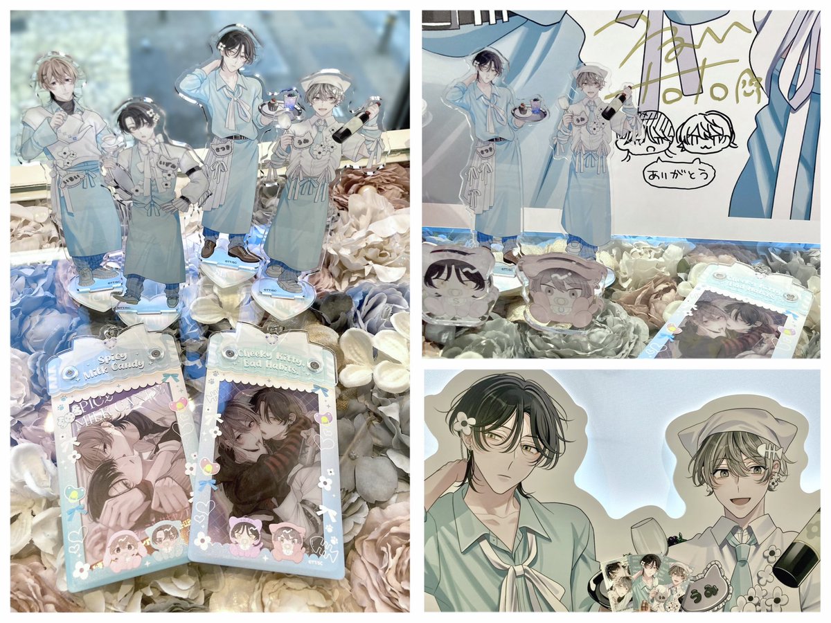 #つるいととファボテリア
特典後半をゲットしに行ってきましたദ്ദി ˃ ᵕ ˂ )
無事に特典はコンプ✨️ グッズも特典も本当に全部可愛くてずっと眺めてられます🫶🏻
とと先生のサインも見れて嬉しかったです❣️
(<a href="/totoWC_/">つるいとと🌫10/7単行本発売</a>)