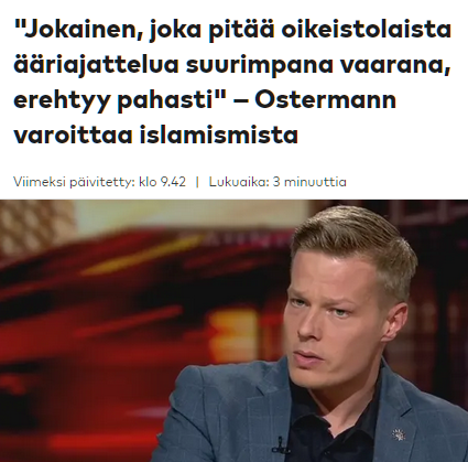 DEuutiset's tweet image. Poliisi­liiton mies tietää ja varoittaa kohdistamasta resursseja väärään suuntaan

Islamismi on oikeistoextremismiä suurempi uhka

Epäilee EU:n turvapaikkauudistuksen toimivuutta ja kertoo mikä on Saksan suurin äärioikeistoryhmä: turkkilainen Harmaat Sudet
welt.de/politik/deutsc…