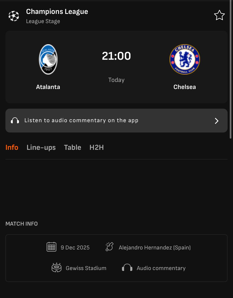 Talented_virtua's tweet image. 🚨 Predict The correct score between Atalanta and Chelsea and win 100k