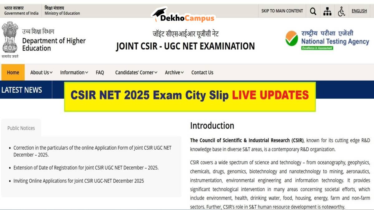 DekhoCampus's tweet image. 🚨 CSIR NET 2025 Update
🏙️ Exam City Slip released online
🎫 Admit Card coming soon
📍 Check your exam city &amp;amp; plan travel early
🌐 Visit csirnet.nta.nic.in for details

More Info - dekhocampus.com/news/csir-net-…

#CSIRNET2025 #Ntandokazi  #ExamUpdate #DekhoCampus