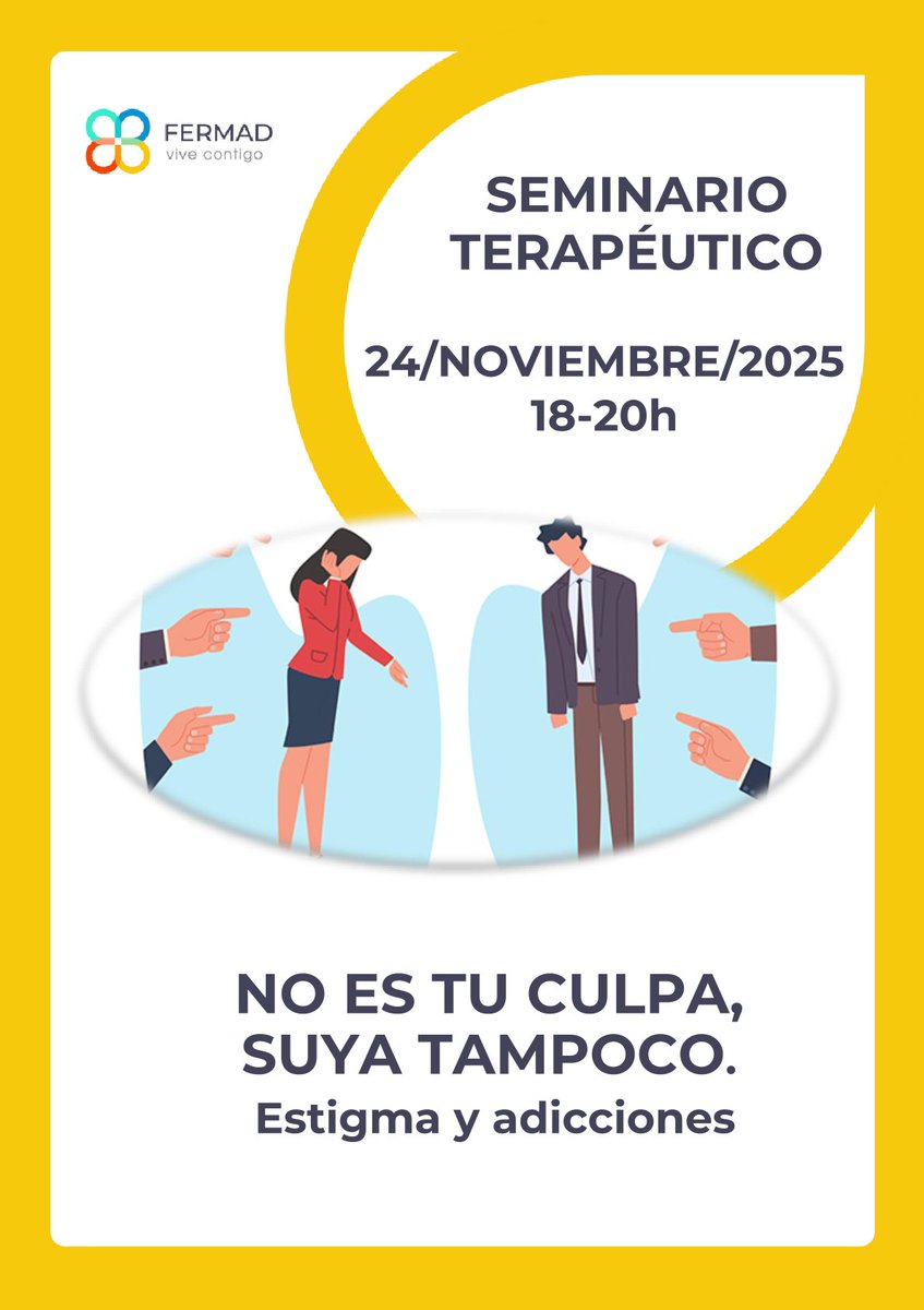 En noviembre, hemos trabajado sobre el estigma en adicciones que vive el entorno familiar.

#Familias_FERMAD