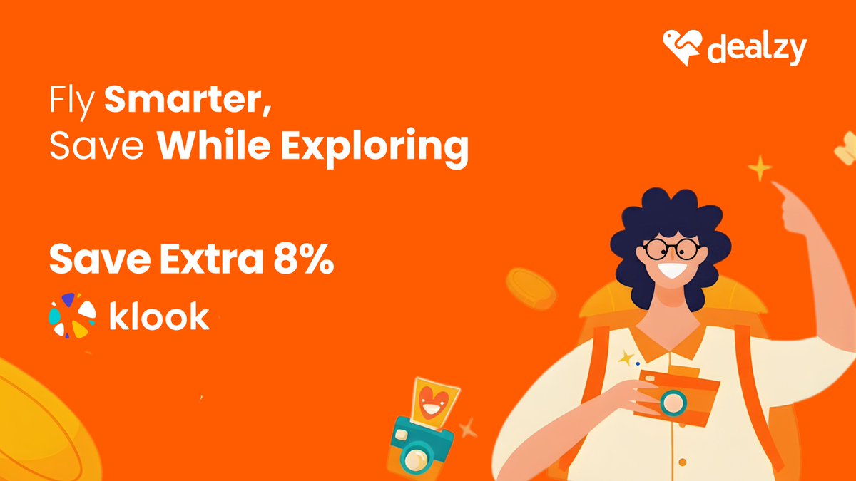 Dealzyapp's tweet photo. Your friends book Klook.
You book Klook with 8% OFF on Dealzy… and suddenly you're the group CFO.

Congrats on the promotion. 💼

https://t.co/MlDomStHgR https://t.co/rnI8tt88SA