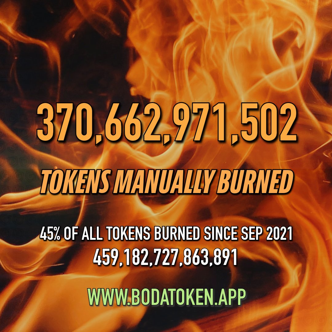 BodaToken's tweet image. Over 370 BILLION BODA Tokens In This Week's BuyBack &amp;amp; Burn! 🔥                            

BODA is one of the original reward tokens that launched on BNB Chain in 2021 and continues to provide holders with USDT rewards to this day.     

BODA can be traded on Pancakeswap &amp;amp;…