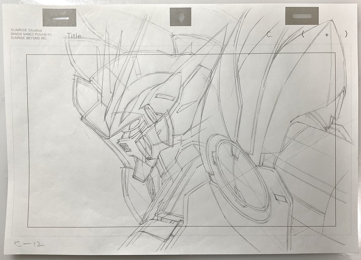 レイアウトと原画の写メ。ロボ版権のご依頼を、お待ちしております。(^_^) 