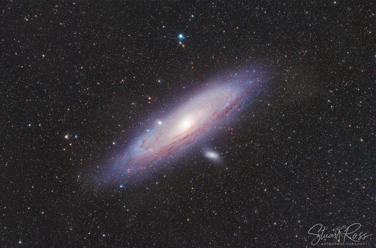 StuartRossAstro's tweet image. Here we have the Andromeda M31, the very first astro image i ever took on a skywatcher 130pds with a modded canon 600d and the other image was taken a couple of weeks ago. There is 5 years between them, what a difference !

#Andromeda #astrophotography #space #astronomy