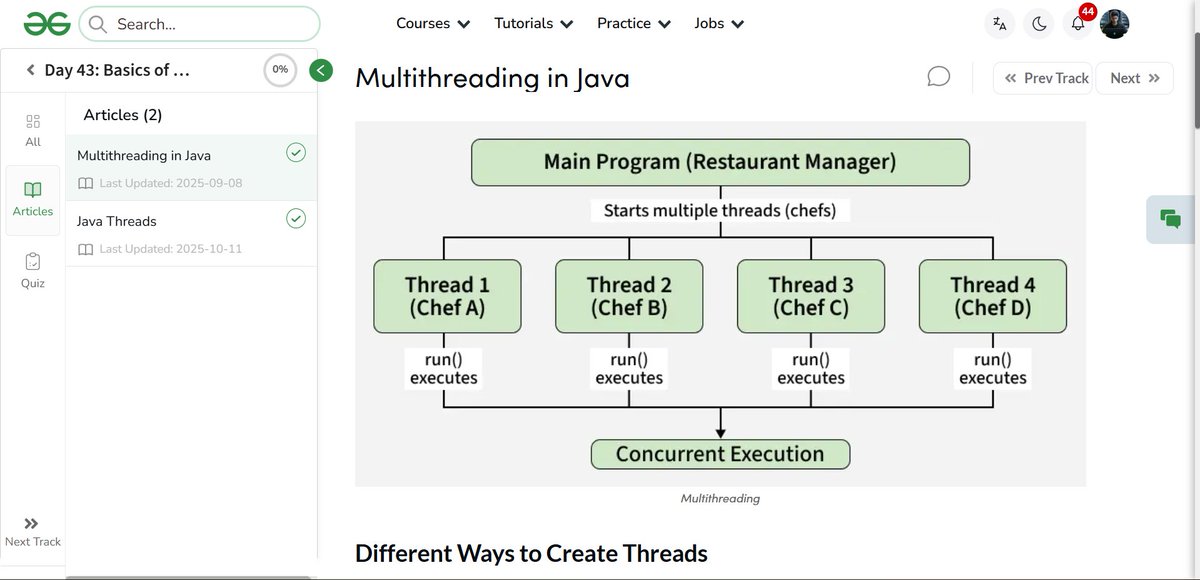 amanhaidry's tweet image. #Java from @geeksforgeeks 🚀
✅MultiThreading
✅Java Threads
✅Thread Priority
✅Synchronization

#365DaysOfCode #JavaDev #GeeksforGeeks #gfg #nationskillup #skillupwithgfg #365DaysOfCoding