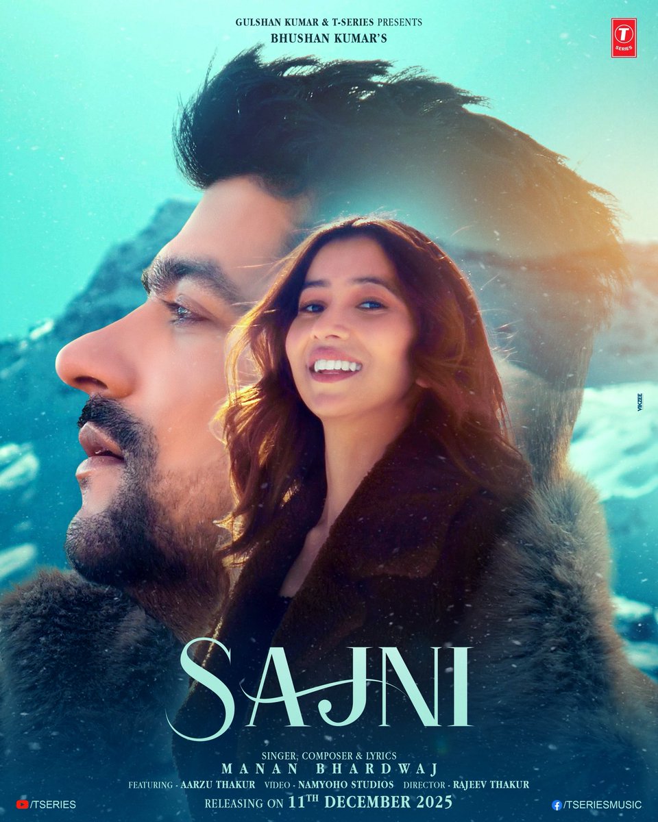 TSeries's tweet photo. Love wrapped in sweetness and melody #Sajni releasing on 11th December🎶❤️
#TSeries @TSeries #BhushanKumar @tuneintomanan #NamyohoStudios #RajeevThakur #AarzuThakur https://t.co/mcoaXQEbLv