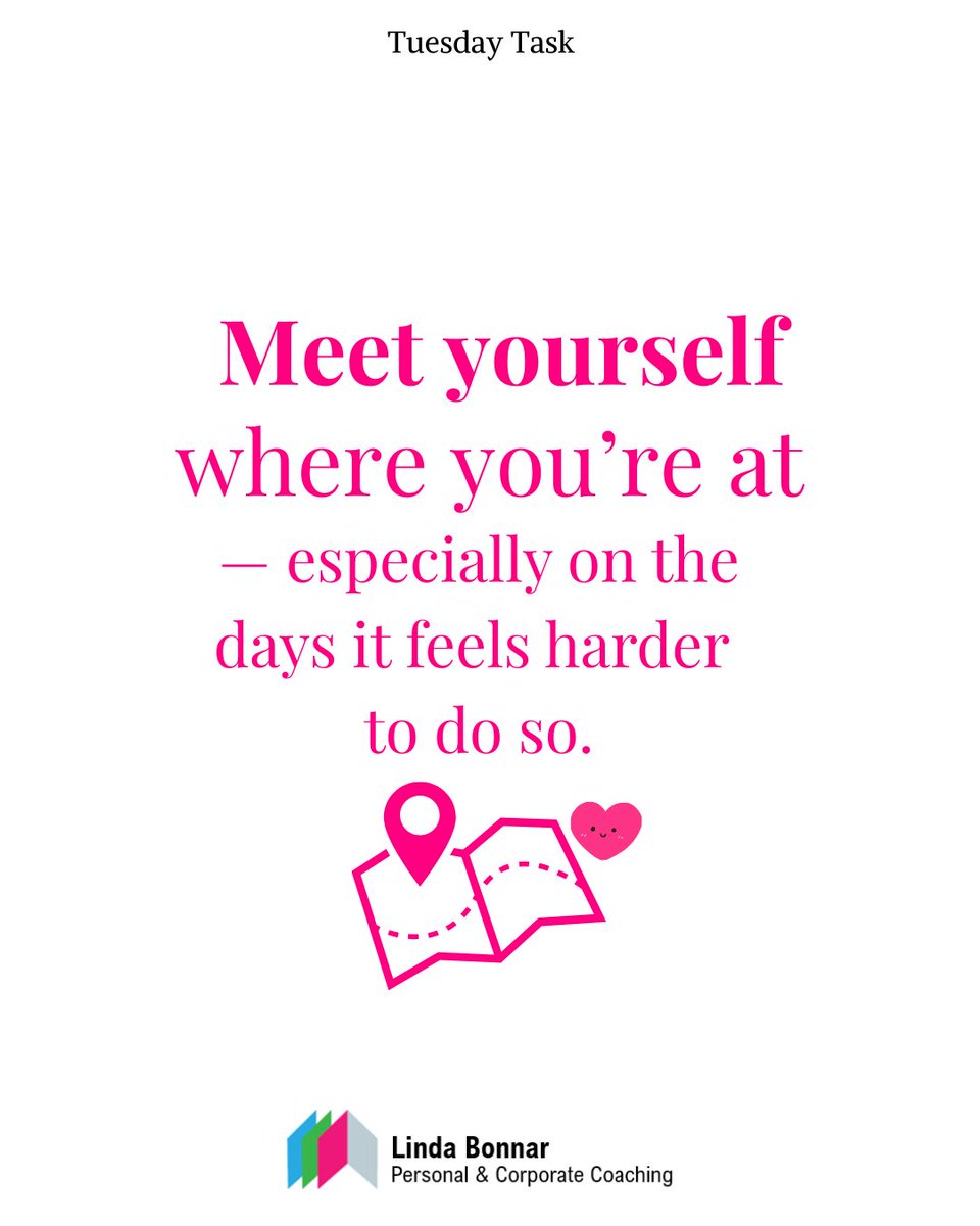 LBLifecoach's tweet image. If you're finding things hard right now, remember you don’t have to feel amazing to keep going, you just have to meet yourself where you’re at.
1️⃣ Name how you're feeling — honestly.
2️⃣ Drop the ‘shoulds’.
3️⃣ Offer yourself one act of kindness.
#justthreethings #selfcompassion