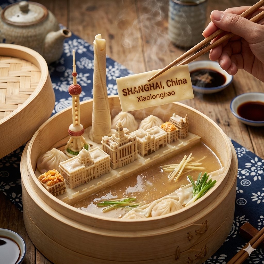 City on a Dining Table Prompt (Mention) — example 2