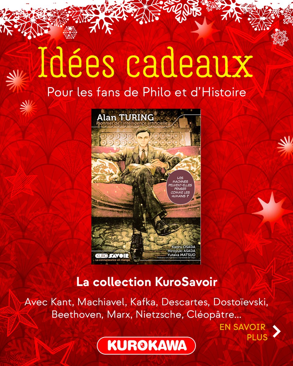 Kurokawa's tweet image. #KuroNoël 🎄 Idées cadeaux manga - Jour 9 🎁

La collection KuroSavoir 🧠

𝑳𝒆 𝑺𝒂𝒗𝒊𝒆𝒛-𝒗𝒐𝒖𝒔❓ La série KuroSavoir est divisée en 3 catégories : Littérature, Philosophie et Figures Historiques. Elle est régulièrement recommandée dans les écoles.