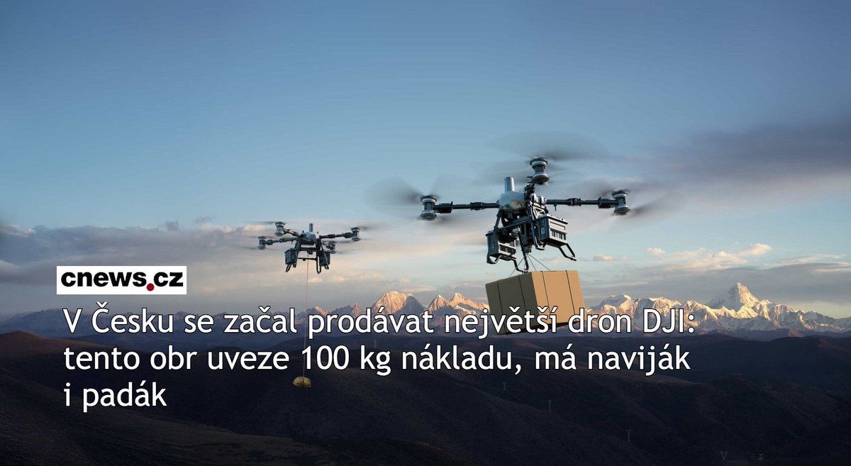 Každý list vrtule má přes 150 cm a vzletová hmotnost dronu s nákladem se může vyšplhat až na 170 kg. Čtvrtmilion ale na jeho pořízení stačit nebude.
Více informací v článku: cnews.cz/clanky/v-cesku…