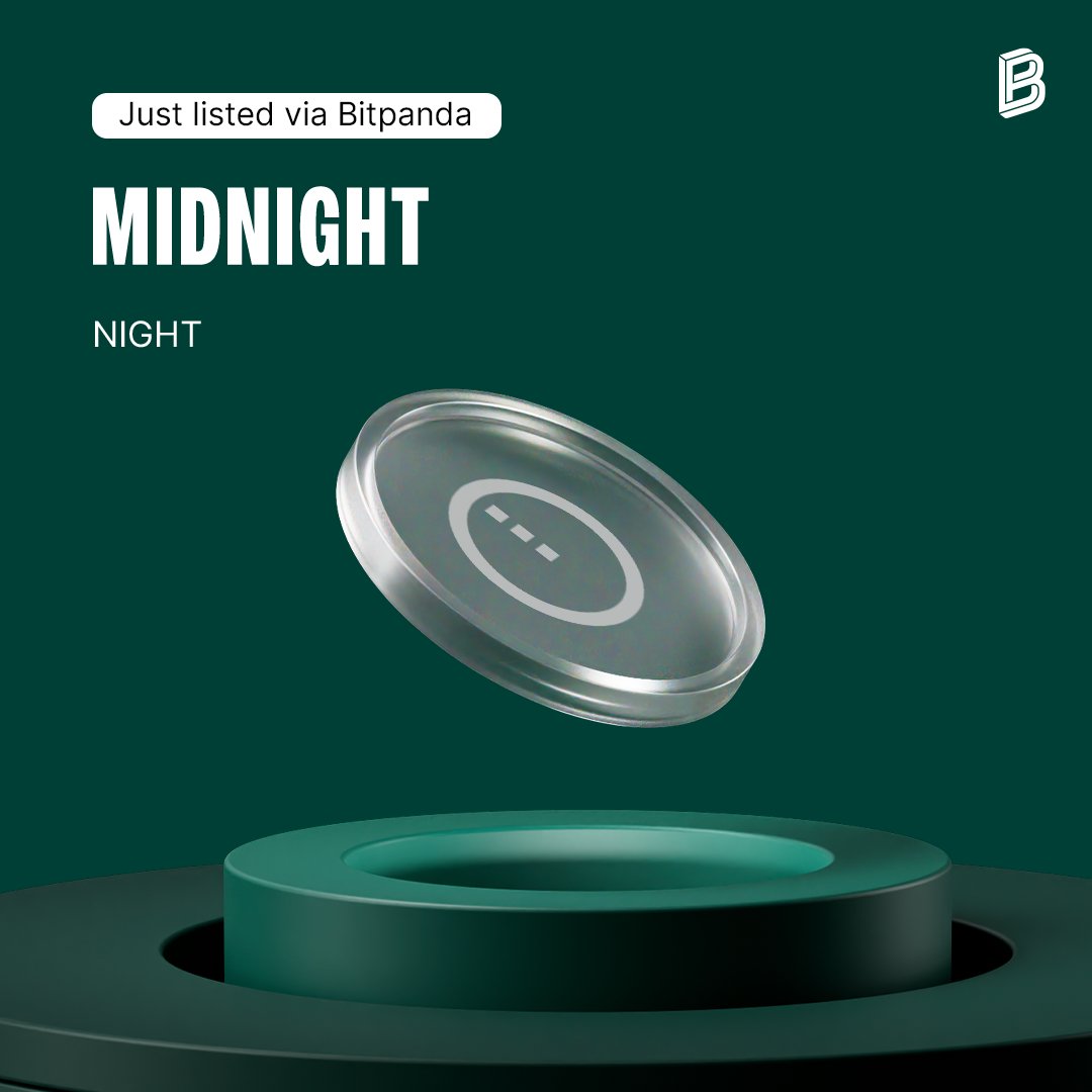 It’s live! $NIGHT, the native utility token of <a href="/MidnightNtwrk/">Midnight</a> is live via Bitpanda Spotlight!

Learn more: bitpanda.com/en/prices/midn…

Did you stake $VSN and subscribed to $NIGHT during the countdown? Then you’ll find your giveaway tokens in your wallet soon.

Don’t miss out on