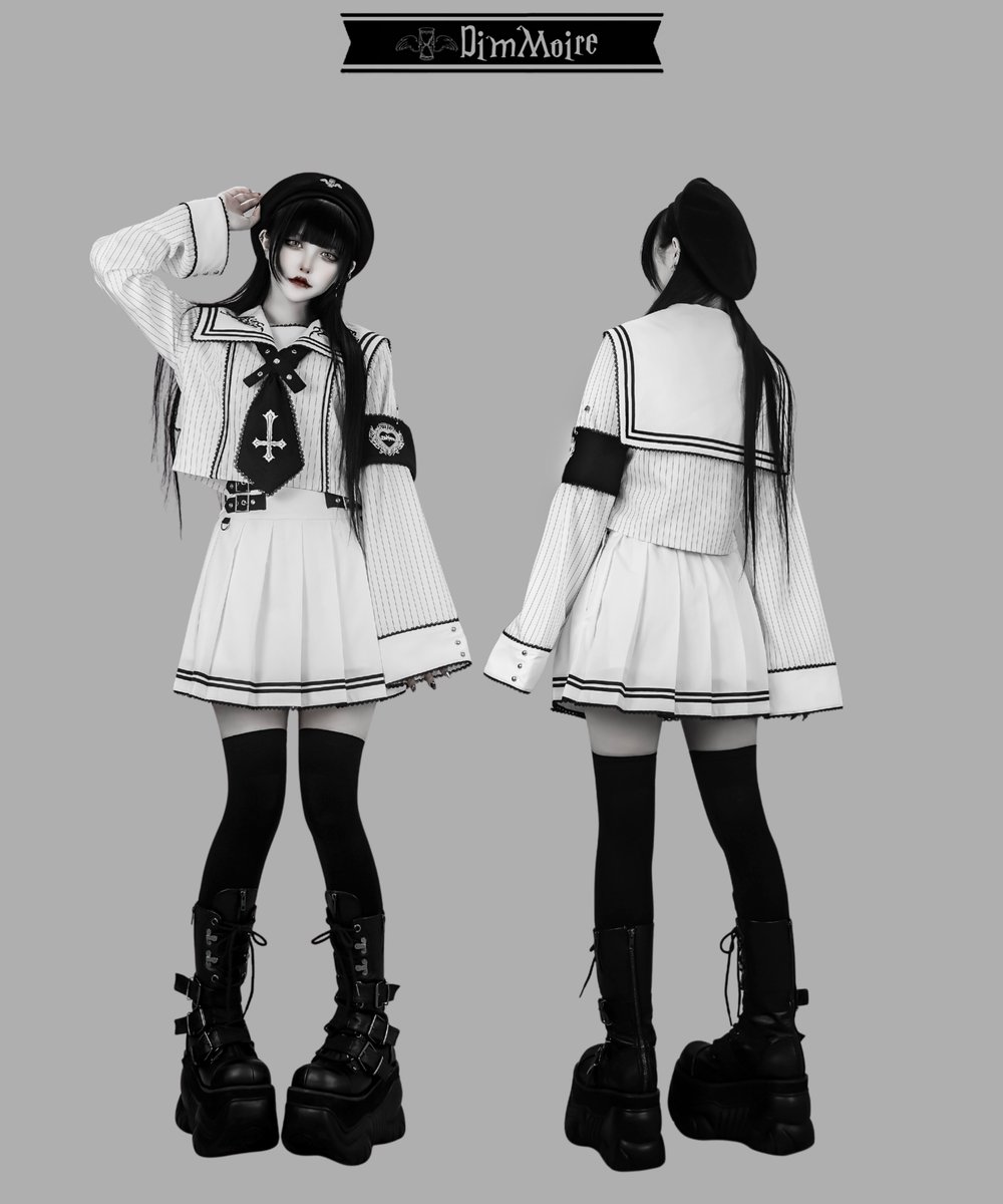 _DimMoire_'s tweet image. 🖤💀𝐃𝐢𝐦𝐌𝐨𝐢𝐫𝐞 𝟓𝐭𝐡 𝐀𝐧𝐧𝐢𝐯𝐞𝐫𝐬𝐚𝐫𝐲💀🖤

 【DimMoire学園セーラーSETUP】

White  ¥24,200

DimMoire学園のNEW制服⚔️

公式通販▶︎12/12 18:00 
アクロトーキョー。通販▶︎12/13 12:00
取扱店舗▶︎12/13~
🤍dimmoire.jp/items/127001586