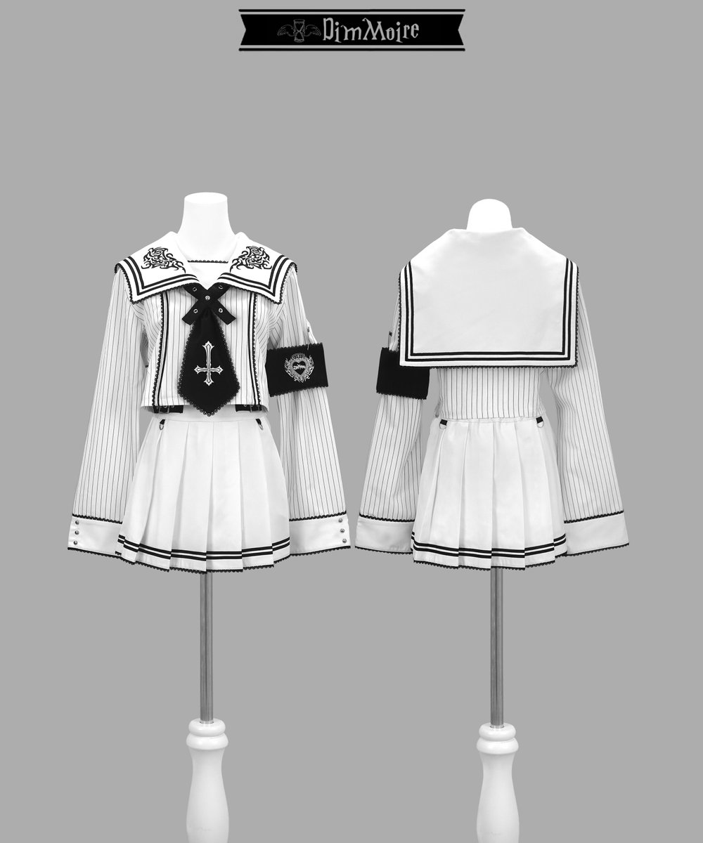 _DimMoire_'s tweet image. 🖤💀𝐃𝐢𝐦𝐌𝐨𝐢𝐫𝐞 𝟓𝐭𝐡 𝐀𝐧𝐧𝐢𝐯𝐞𝐫𝐬𝐚𝐫𝐲💀🖤

 【DimMoire学園セーラーSETUP】

White  ¥24,200

DimMoire学園のNEW制服⚔️

公式通販▶︎12/12 18:00 
アクロトーキョー。通販▶︎12/13 12:00
取扱店舗▶︎12/13~
🤍dimmoire.jp/items/127001586