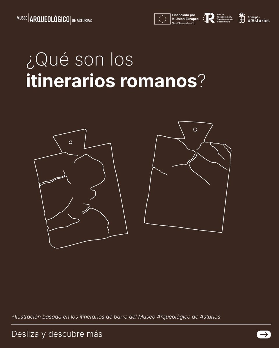 marqueologicoas's tweet photo. Descubre los itinerarios romanos, claves para entender la conexión entre los asentamientos del norte peninsular 📜🗺️
#MuseoArqueológicoDeAsturias #Historia #Cultura #Patrimonio https://t.co/AX6l4AGPIa