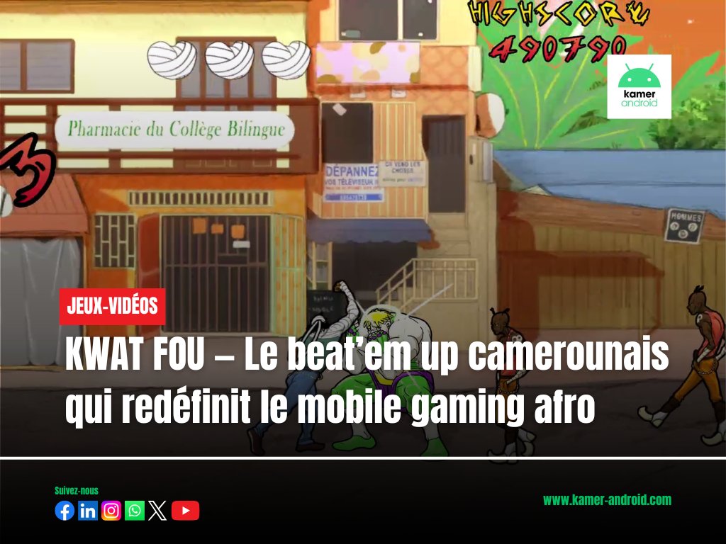🔥🎮 KWAT FOU arrive !
  Le beat'em up camerounais qui booste la « kwat vibe » 🇨🇲💥… mais un twist pourrait tout changer 👀
🔗 kamer-android.com/2025/12/09/kwa…
 🟢 WhatsApp : whatsapp.com/channel/0029Va…

#KWATFOU #Gaming237 #AndroidGaming #AfroGame #KamerAndroid