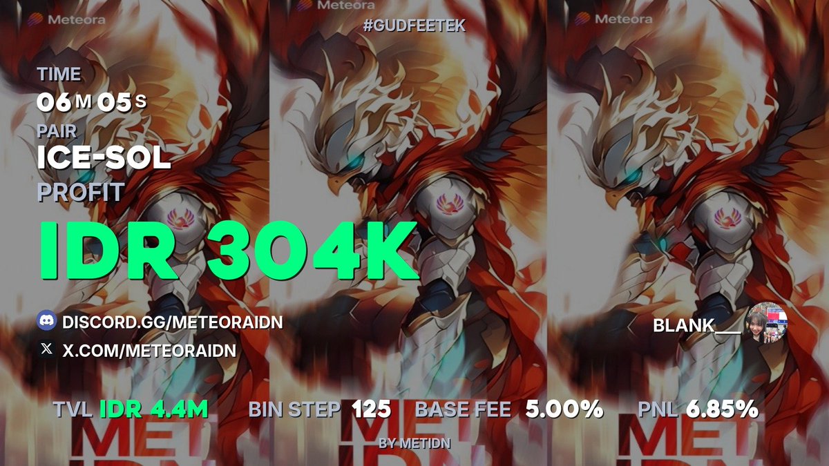My PnL today is sponsored by ICE/SOL. 😂

Thank God for today… Alhamdulillah.

<a href="/MeteoraAG/">Meteora</a> <a href="/MeteoraIDN/">MeteoraIDN</a> <a href="/met_lparmy/">LP Army</a>