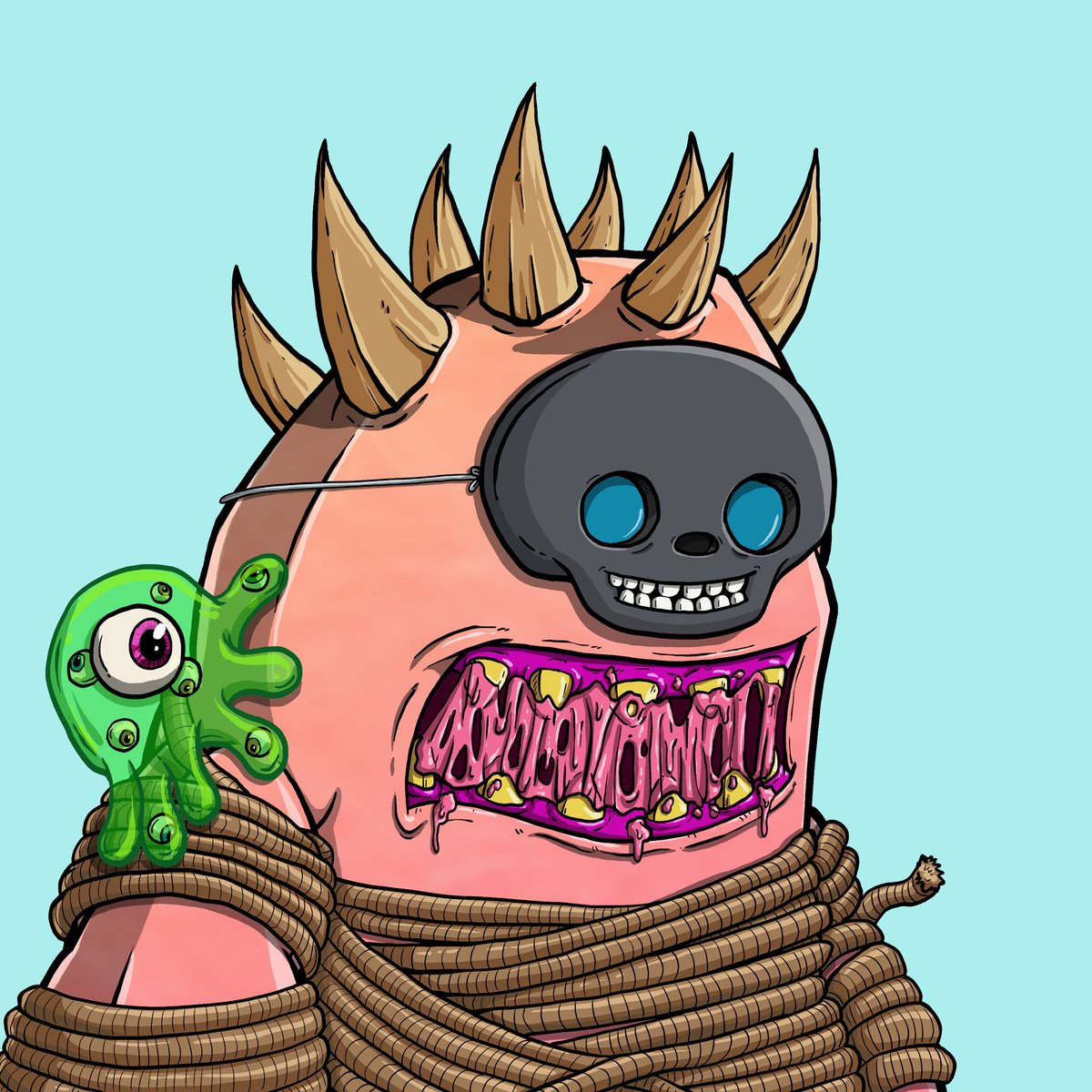 famversedotxyz's tweet image. Hunt time, W E I R D O S.

From right now, the first brave soul who pulls a #MONSTRS with the SKULI mask collab trait in the shuffle…
wins 1 BILLION $NATIVE.

Yes, a full native billion.
Let the chaos begin. 👹🔥