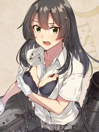 親潮ちゃんおっぱいだけ飛び出す器用な中破してる