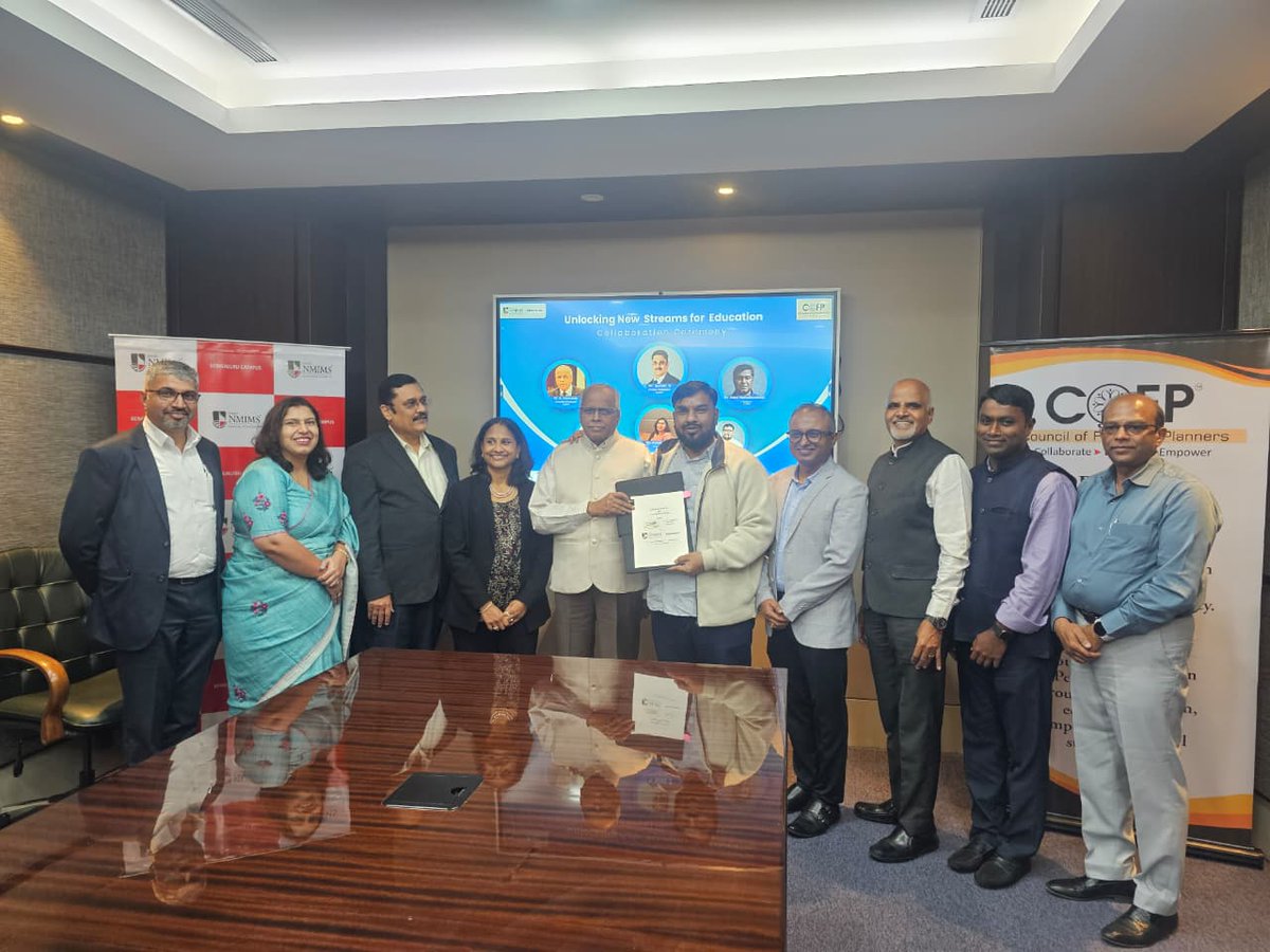 CouncilofFP's tweet photo. A significant milestone for COFP!

We have formalized an MoU with NMIMS Bengaluru to advance financial planning education and industry readiness.

We look forward to meaningful initiatives and a long-term partnership.

#COFP #FinancialPlanning #NMIMS https://t.co/yek6qIwUpH