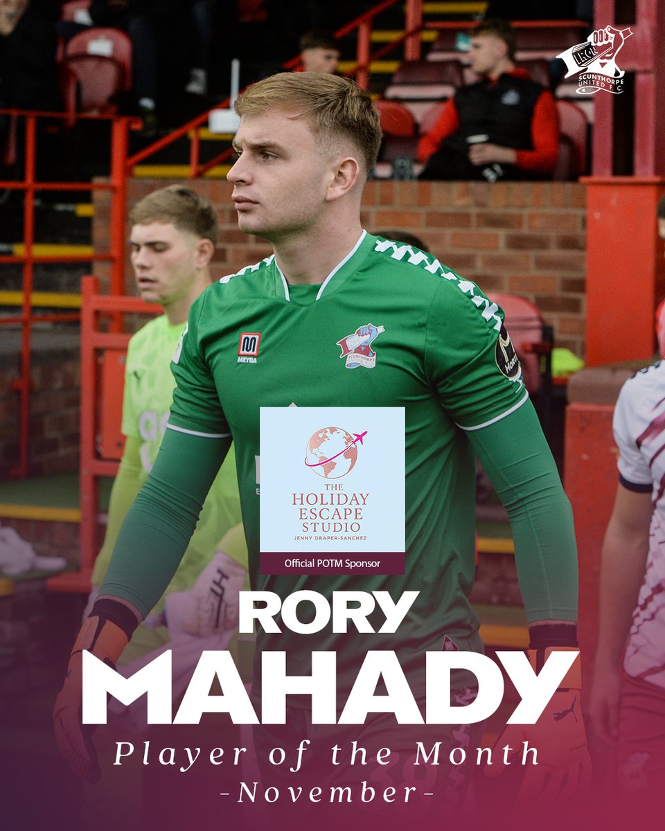 👤🗳️📊 𝐏𝐋𝐀𝐘𝐄𝐑 𝐎𝐅 𝐓𝐇𝐄 𝐌𝐎𝐍𝐓𝐇: 𝐍𝐨𝐯𝐞𝐦𝐛𝐞𝐫 𝟐𝟎𝟐𝟓

After a late surge, goalkeeper Rory Mahady takes November's POTM accolade with 45% of the votes.

🤝 ᴘʟᴀʏᴇʀ ᴏꜰ ᴛʜᴇ ᴍᴏɴᴛʜ ɪꜱ ꜱᴘᴏɴꜱᴏʀᴇᴅ ʙʏ ᴊᴇɴɴʏ ᴀᴛ ᴛʜᴇ ʜᴏʟɪᴅᴀʏ ᴇꜱᴄᴀᴘᴇ ꜱᴛᴜᴅɪᴏ