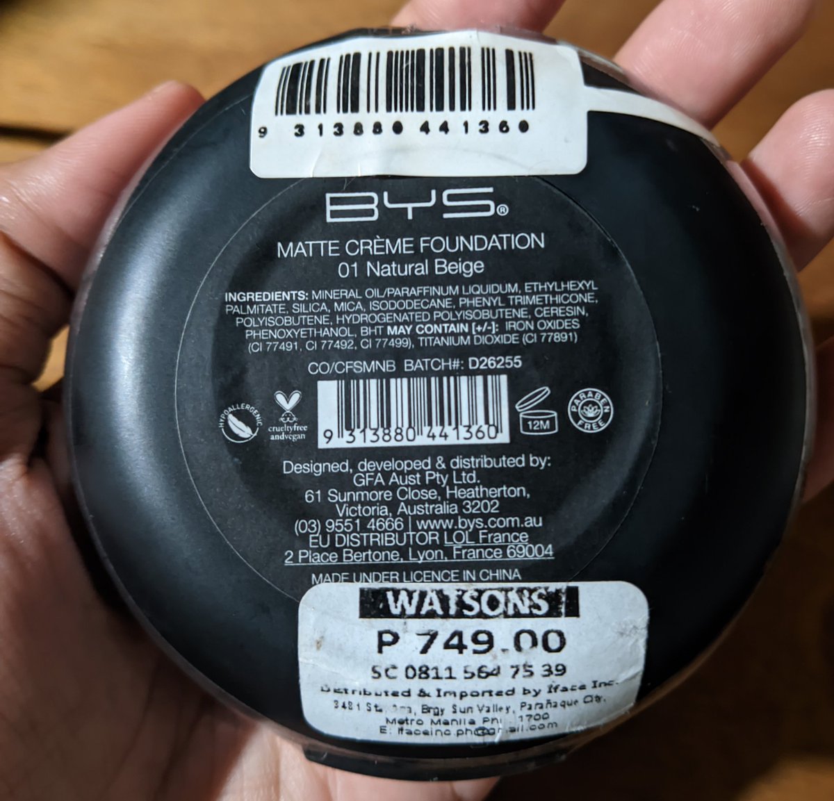 JSmeyu's tweet image. hi! baka may inch po 

wts lfb sealed BYS CRÈME FOUNDATION ( NATURAL BEIGE) 

— 600 php + free shipping