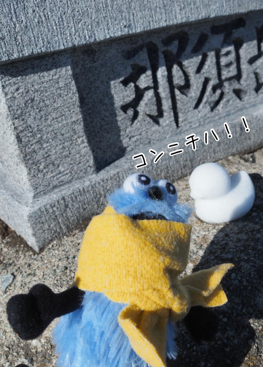 パペット 山頂で記念写真📸を撮っていたら… 小さいお友達⛄️🐥があっちにも