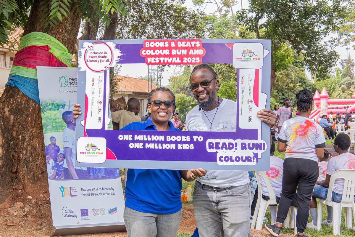 book_driveug's tweet photo. Colour. Joy. Inclusion.
 From the first splash of colour to the last beat, the energy was unreal! Swipe through our favourite moments from the Colour Run.
 Thank you for showing up for literacy, diversity and community fun.
 
#BooksandBeats2025
#OneMillionBooks
#RunReadColor https://t.co/U1tM6PWwGJ