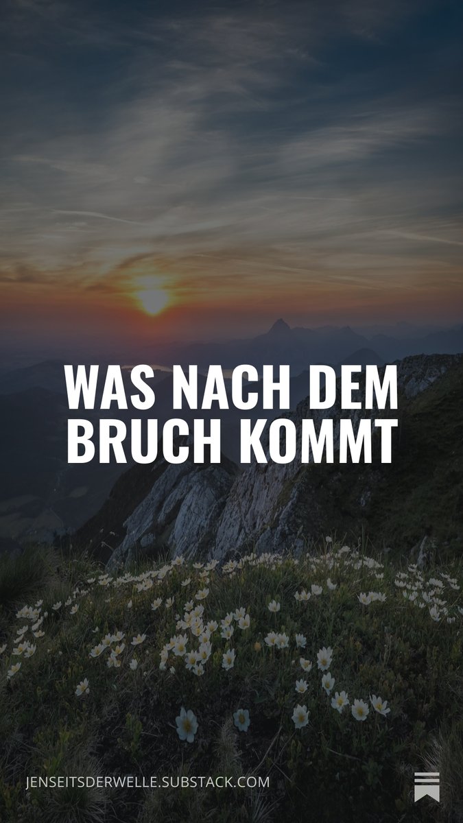 Was nach dem Bruch kommt, ist selten Chaos.
Meist ist es Klarheit.

jenseitsderwelle.substack.com/p/was-nach-dem…