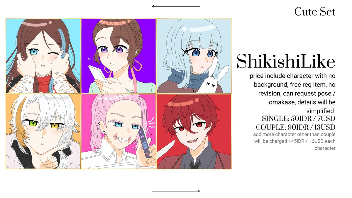 ♡+↺ ARE REALLY APPRECIATED!
hello, #usabluenycomms new menu is open!🥺🙌
details will be simplified, also no revision!
can be via paypal, vgen, or qris!

vgen: vgen.co/usablueny
tos: kumicommission.carrd.co
