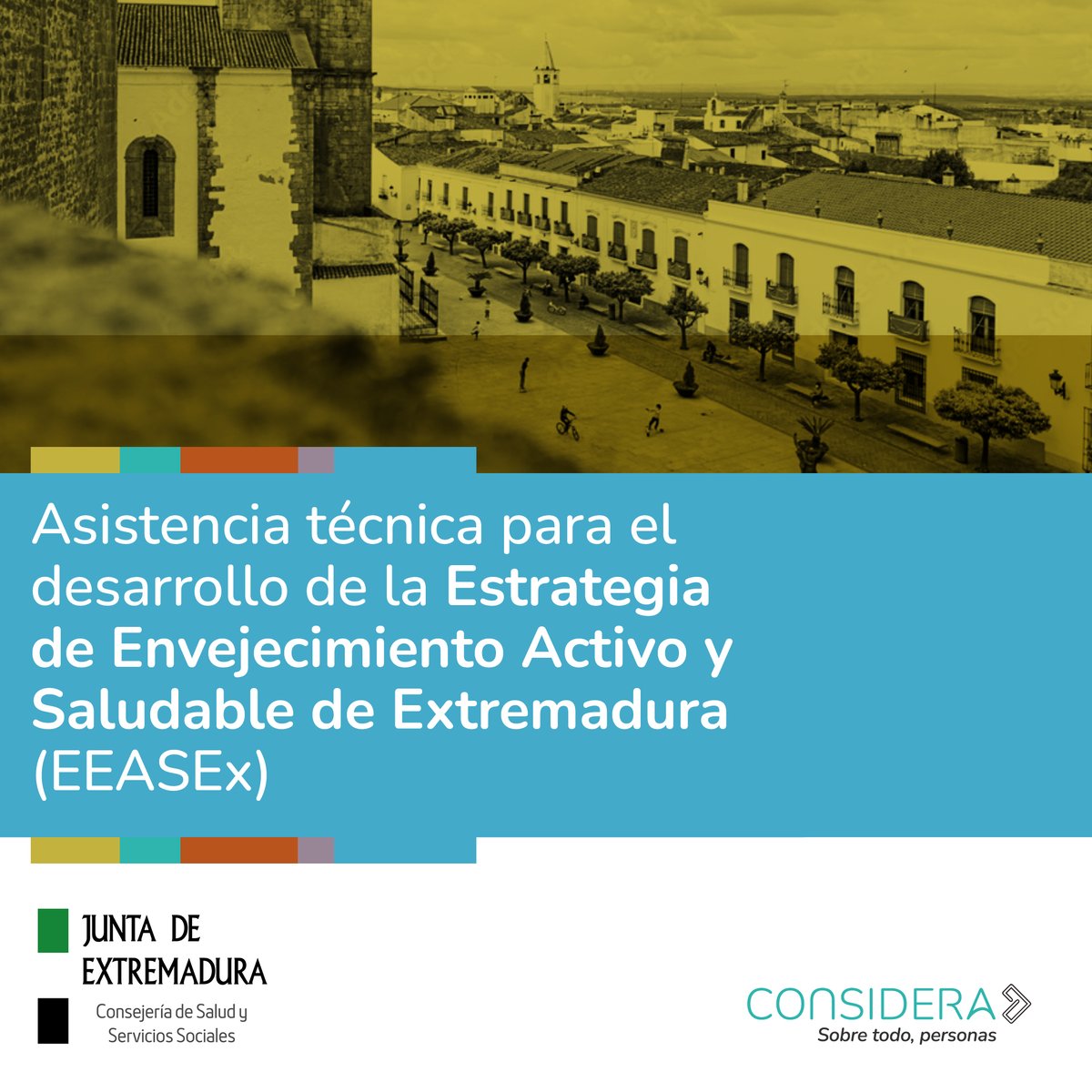Vamos a participar en la elaboración de la Estrategia de Envejecimiento Activo y Saludable de Extremadura, un proyecto clave para el futuro de las personas mayores de 55 años en la región🧓.

🤝 De la mano  del #SEPAD de la Consejería de Salud y Servicios Sociales de <a href="/Junta_Ex/">Junta de Extremadura</a> .