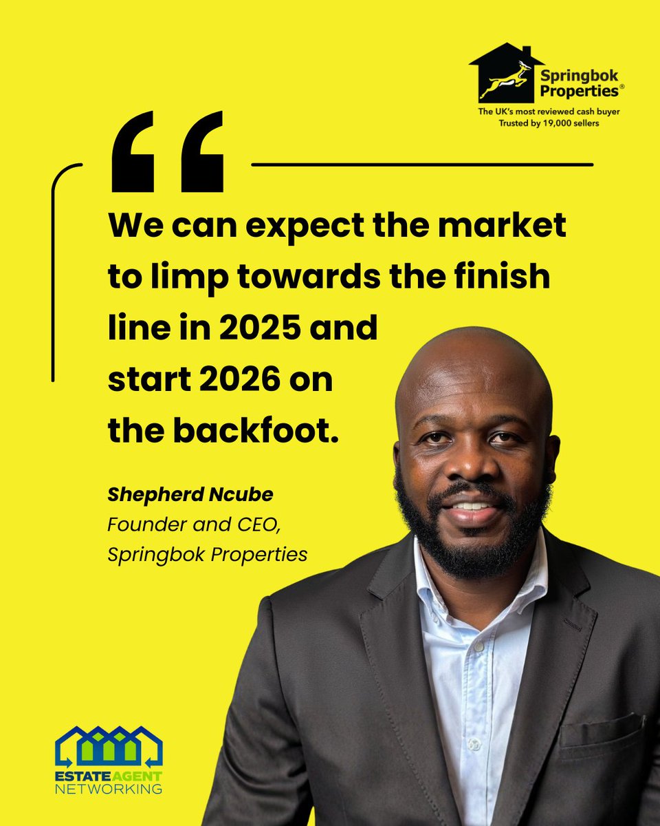 springbokprop's tweet image. “The market has been in pre-Budget paralysis, and the Autumn Budget did nothing to unlock it.”
Nationwide and Halifax data confirms a slow, uncertain end to 2025.
Sellers needing speed will require alternative routes.
👉 estateagentnetworking.co.uk/halifax-house-… 
#InThePress #sellwithSpringbok