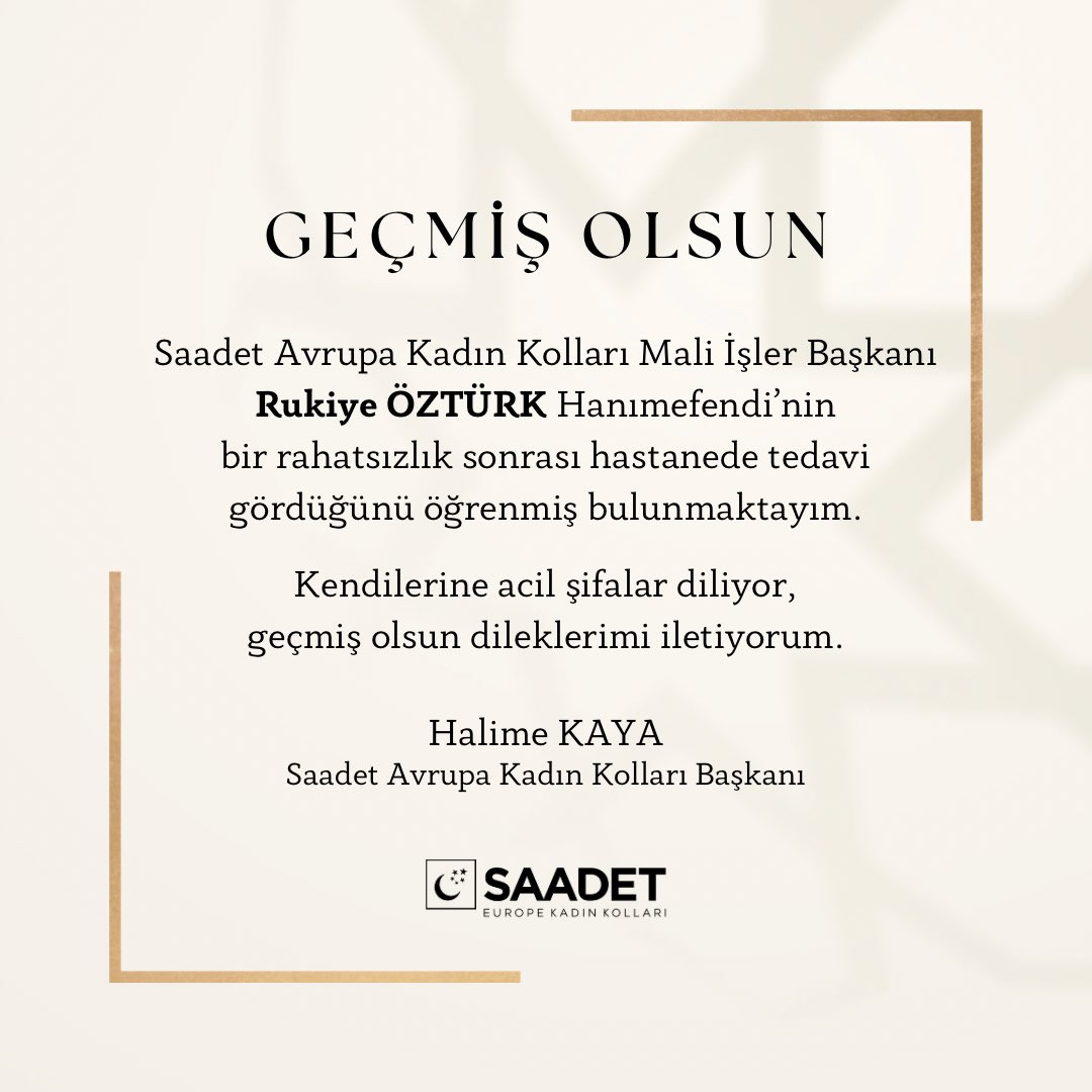 GEÇMİŞ OLSUN