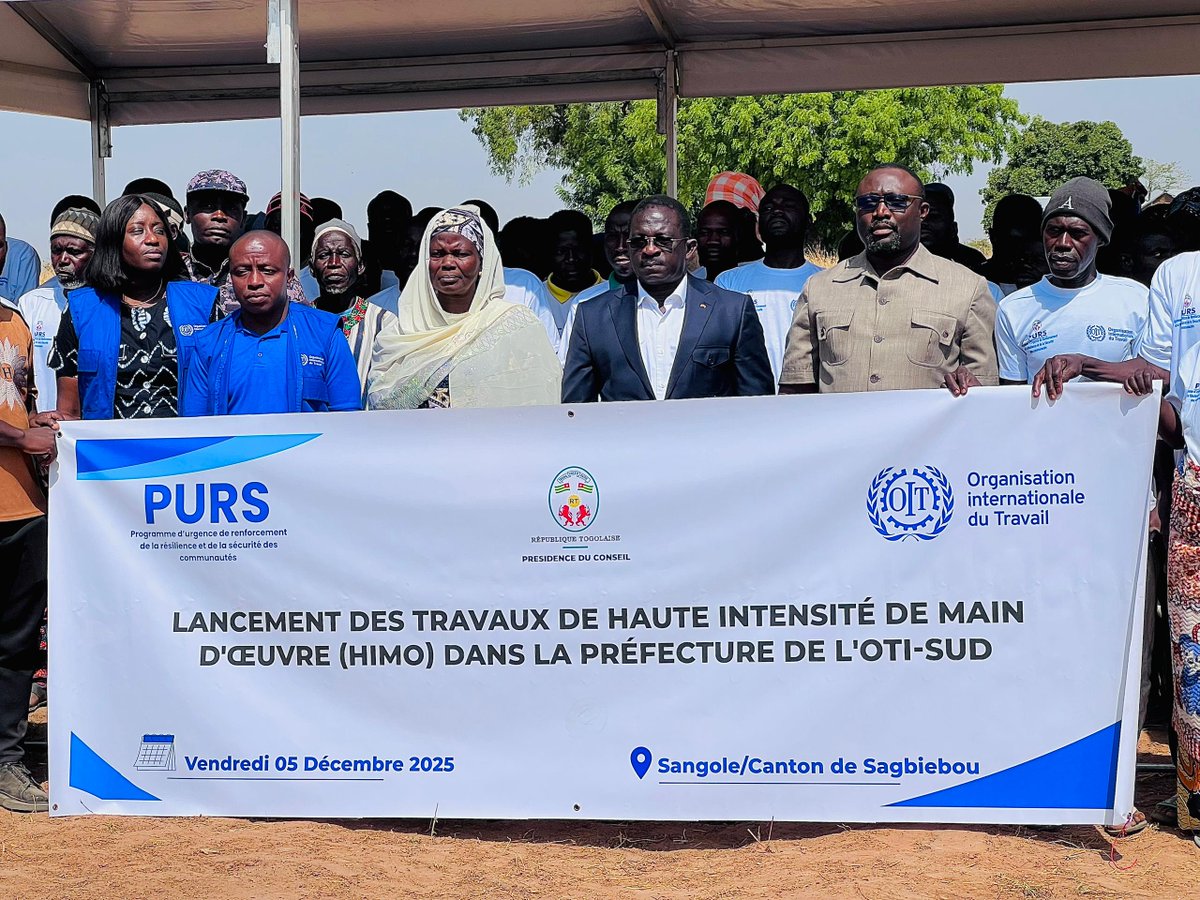 OITAbidjan's tweet photo. #OitTogo
Lancement structuré des travaux #HIMO dans l’Oti-Sud🇹🇬 : #PURS et @OITAbidjan coordonnent les acteurs, mobilisent autorités et communautés.
Une mission qui renforce le #TravailDécent en contexte de crise à travers des infrastructures utiles, inclusives et résilientes. https://t.co/zYnYcSzSMs