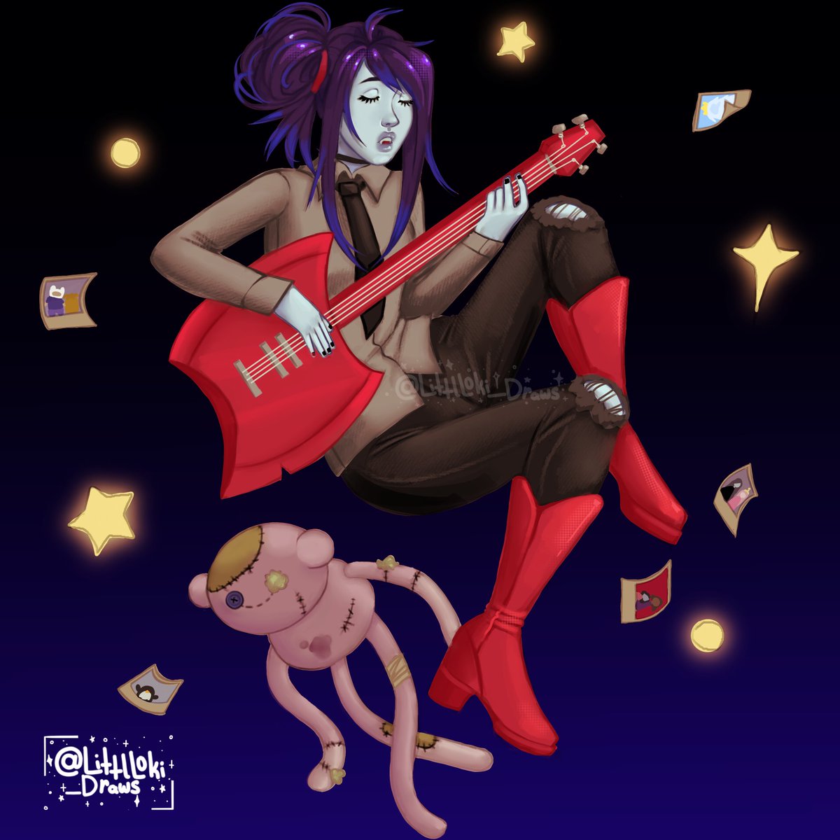 Some marceline fanart just becaussseeee :D 
Also tell me why I’m the wooorst at remembering to post on twt 
#artmoots #Adventuretime