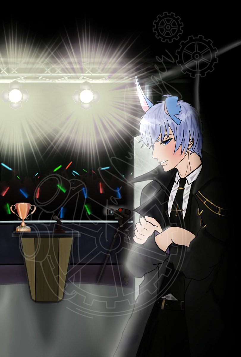 Wie Spannend, ich habe meine erste Postkrate gezeichnet. 
Sieger der herzen für mich Vtuber Awards <a href="/EpicRabbit65132/">EpicRabbit</a> wollte ich von mir aus machen.

Ich bin sehr Happy für das erste mal wie es aussieht.
#ArtNya