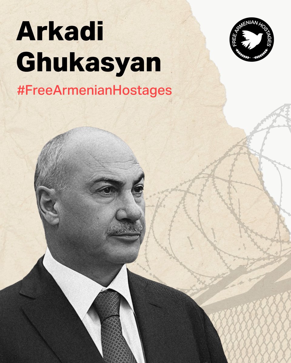 Remember their stories, fight for their freedom!
#FreeArmenianHostages

Arkadi Ghukasyan, born on 22 June 1957 in Stepanakert, is an Armenian politician and former President of Artsakh/Nagorno-Karabakh (1997–2007). He previously served as Foreign Minister of Nagorno-Karabakh and