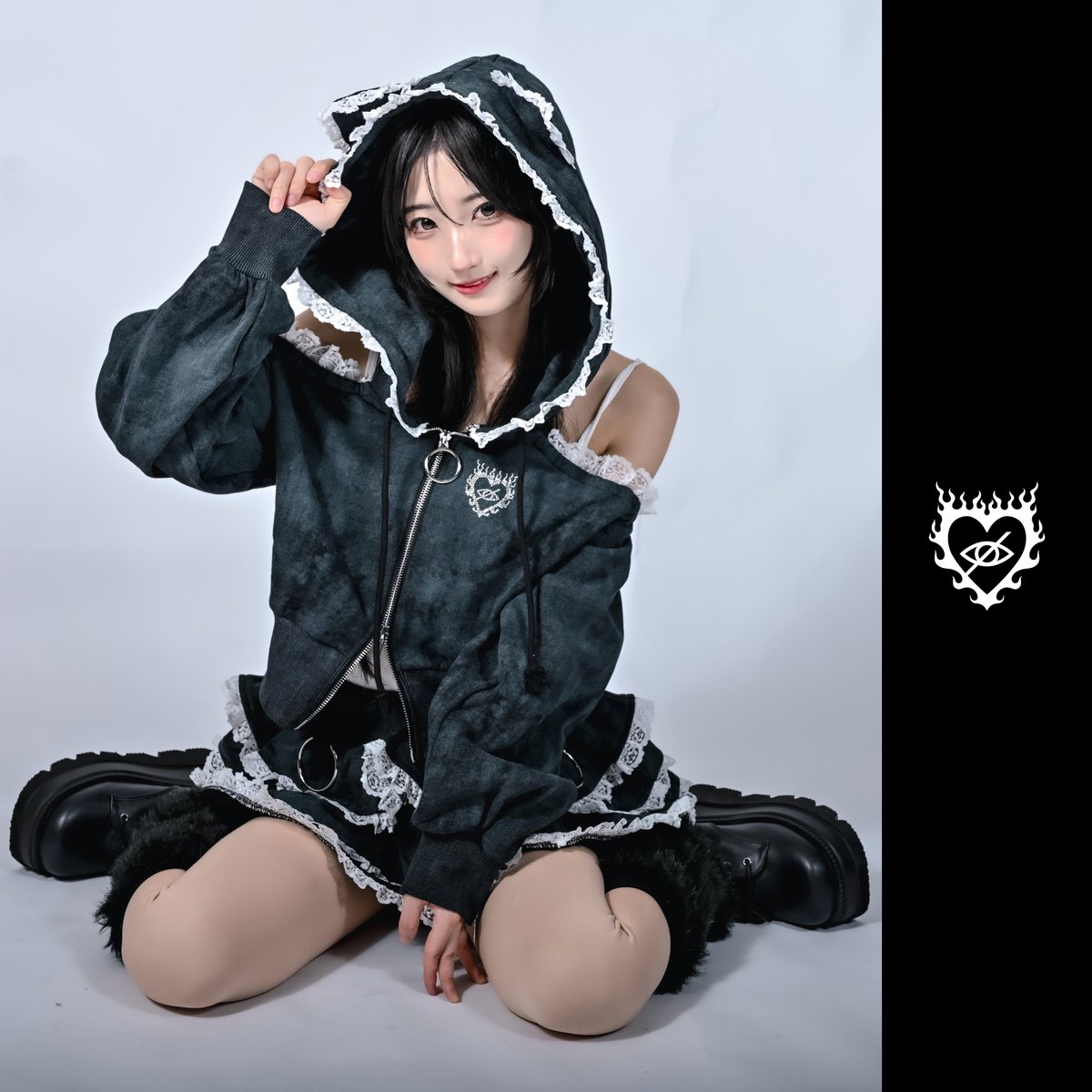 news】 明日21:00- 「catty」 ウォッシュ加工 猫耳フード オフショル