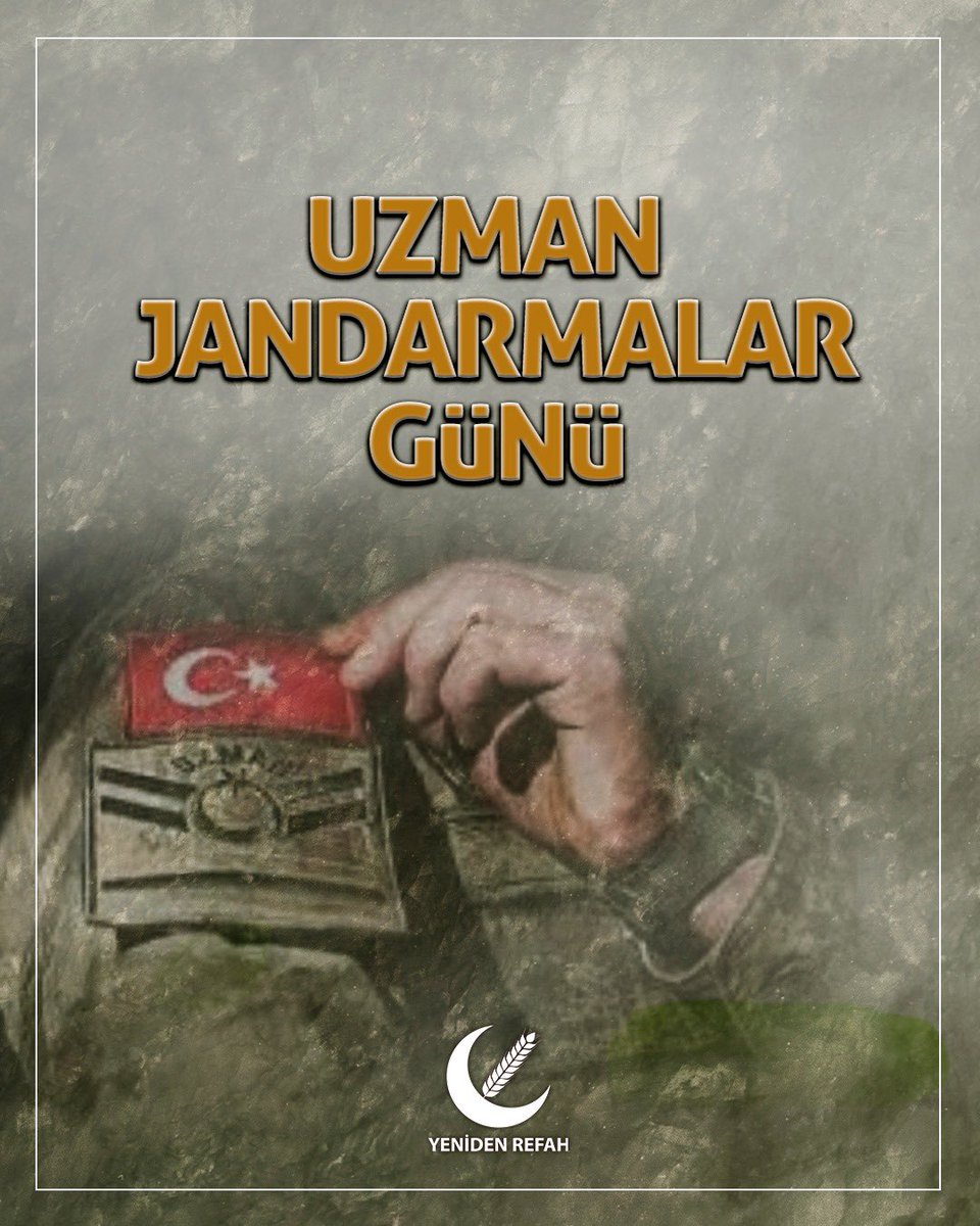 Uzman Jandarmalar Günü vesilesiyle, vatanın her karışında üstün bir fedakarlık ve kararlılıkla görev yapan tüm uzman jandarmalarımıza şükranlarımızı sunuyoruz. 
Şehitlerimizi rahmetle, gazilerimizi minnetle anıyoruz.

<a href="/rprefahpartisi/">Yeniden Refah Partisi</a>