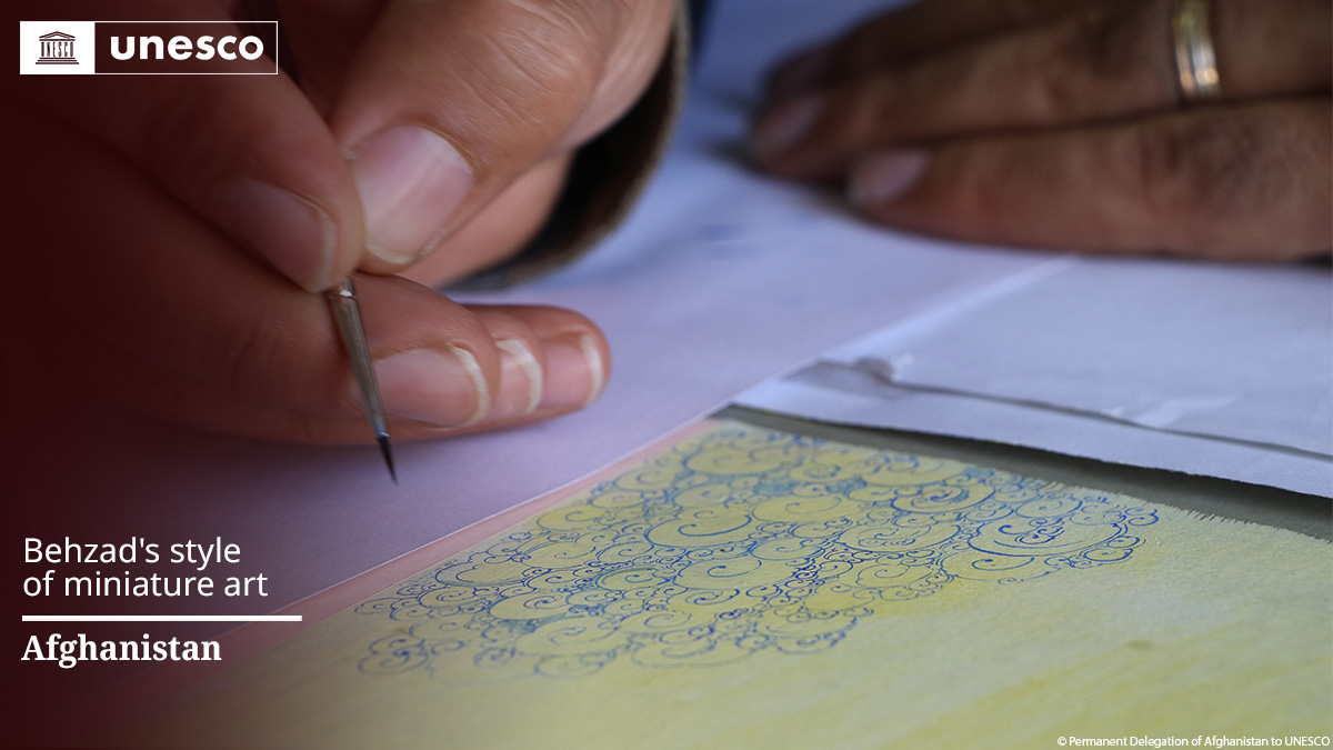 UNESCO's tweet photo. 🔴 BREAKING

New inscription on the #IntangibleHeritage List: Behzad's style of miniature art, #Afghanistan🇦🇫.

Congratulations!

https://t.co/xoL14QknFp #LivingHeritage https://t.co/VjZ0Wpt6iq