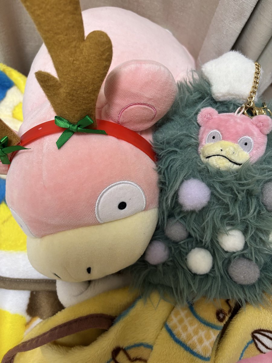 ヤドンちゃん クリスマス支度されたうちのヤドンちゃんたち。