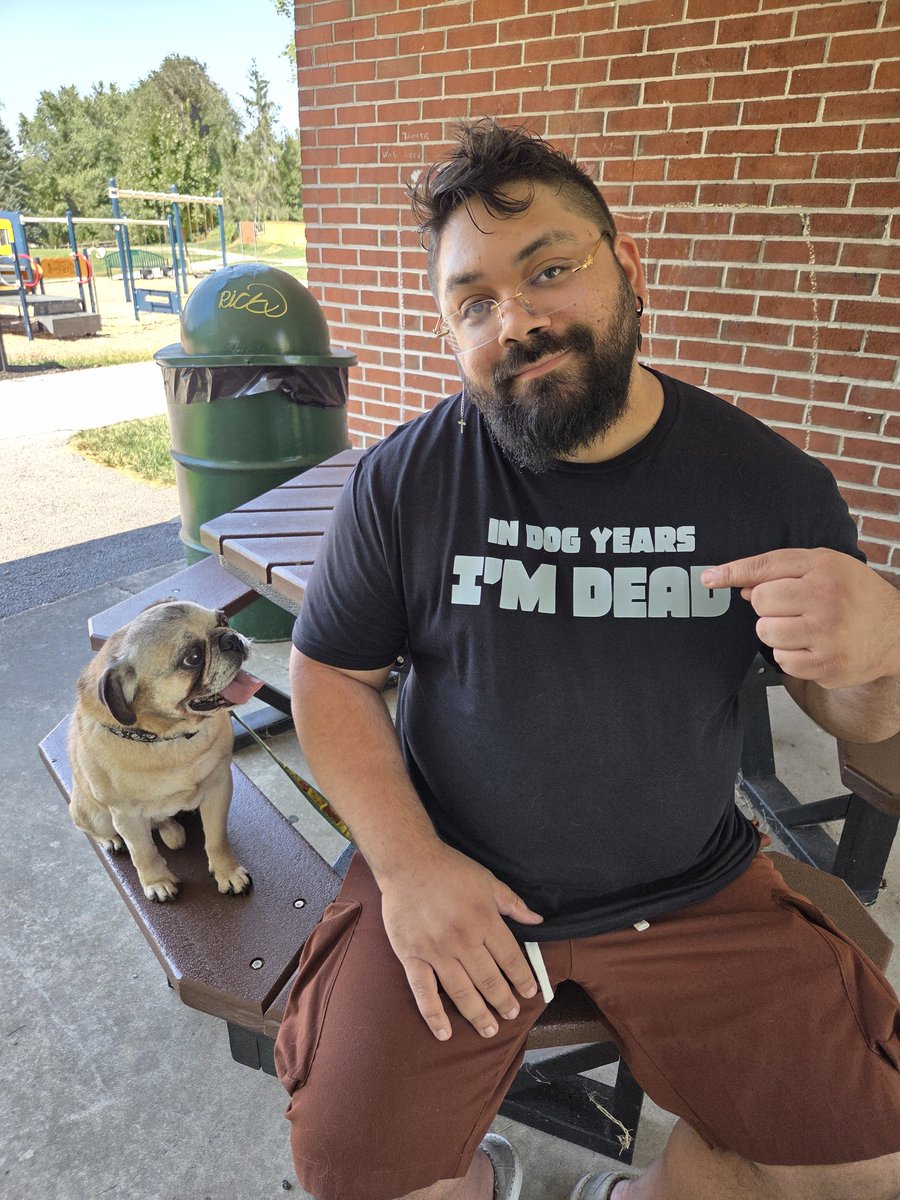 JestedTees's tweet image. Meet Rumple! The office pug and cutest member of the Jested Tees crew. 

Rumple approves of the In Dog Year I'm Dead T-Shirt... his smile speak for itself 😄