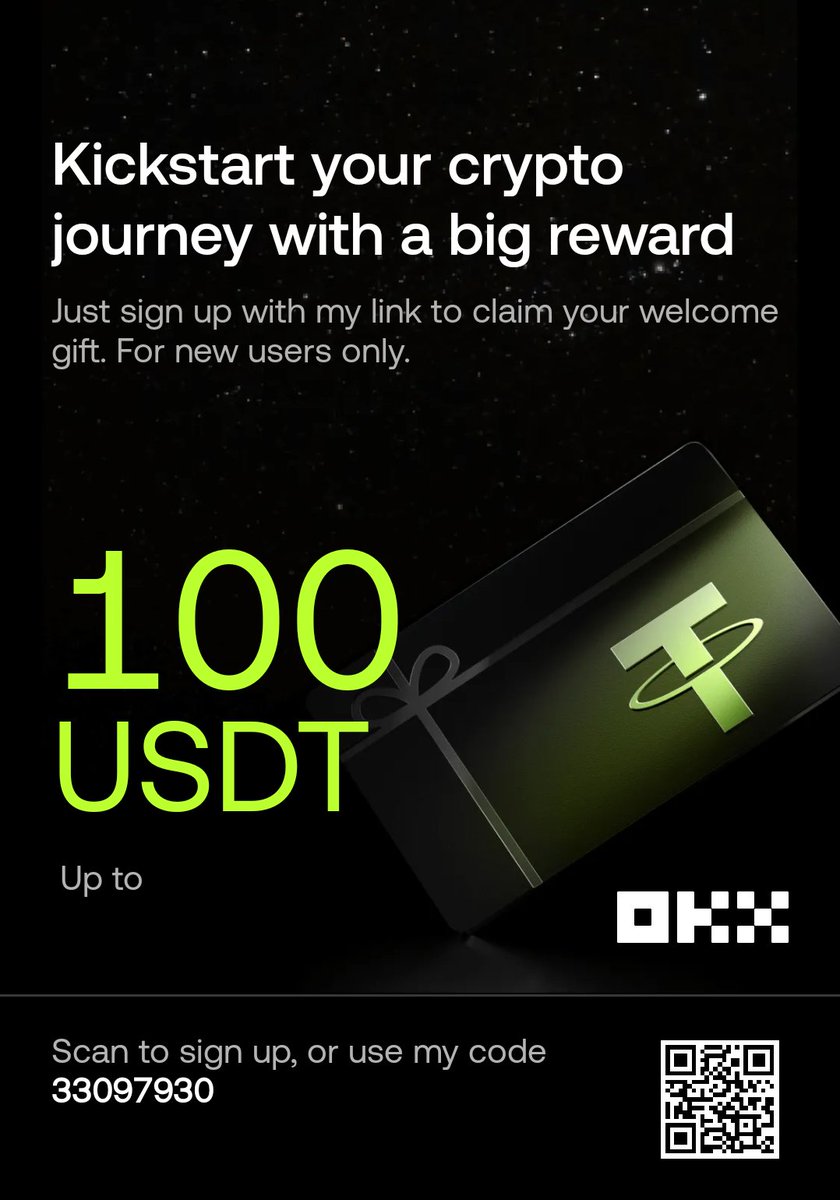 Get up to 100 USDT when you sign up for OKX using my referral link here! okx.com/join/33097930